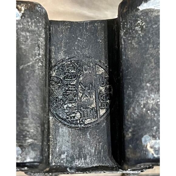 Antique Chinese Shantou Teapot & Tea Caddy-Lithograph Glass Panels-Metal-Asian - Picture 12 of 14